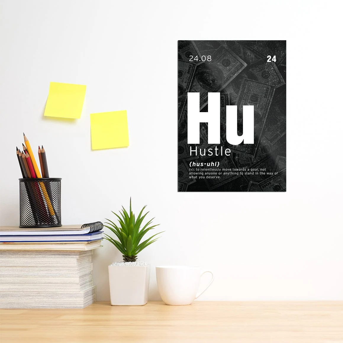 Hustle - Motivational Metal Wall Art - Image 9