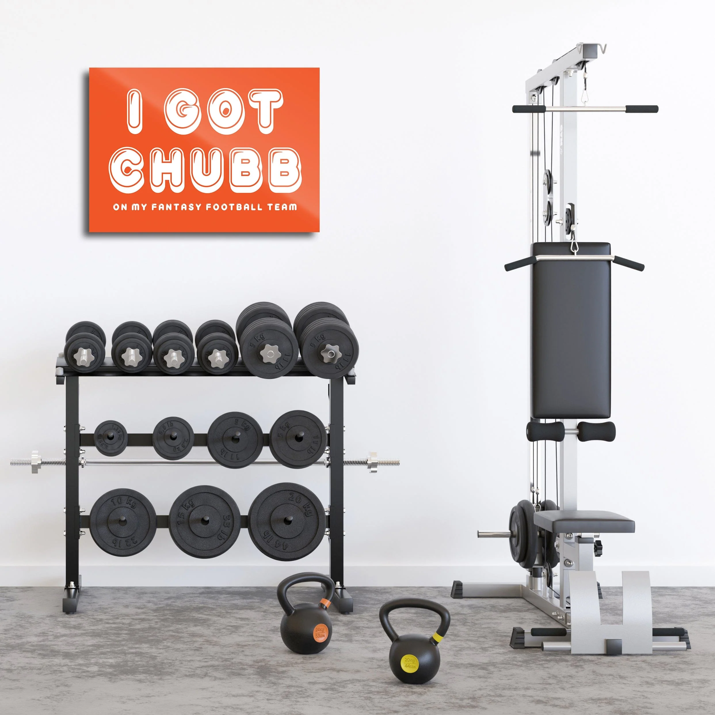 I Got Chubb - Fantasy Football Metal Wall Art - Image 3
