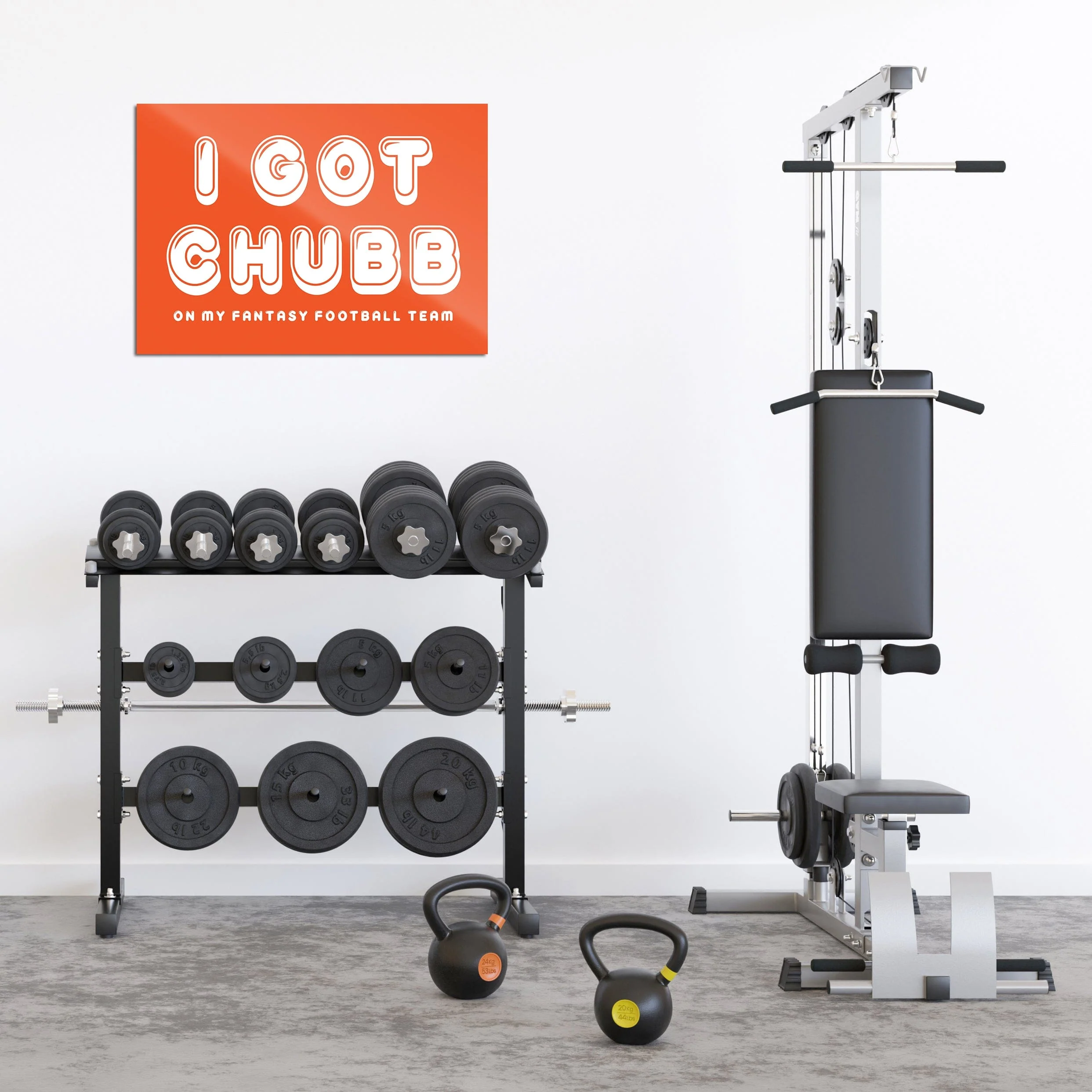 I Got Chubb - Fantasy Football Metal Wall Art - Image 4