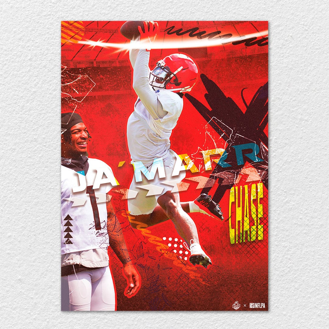 Ja'Marr Chase Catch Red - Metal Wall Art - Image 6