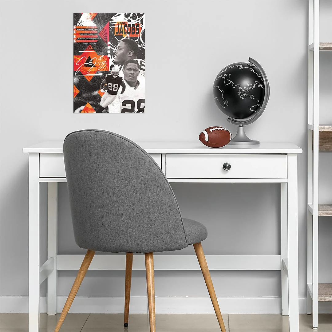 Josh Jacobs Signature Orange - Metal Wall Art - Image 4