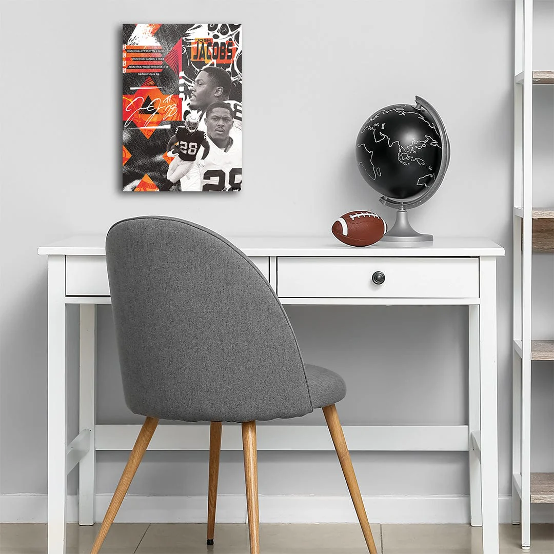 Josh Jacobs Signature Orange - Metal Wall Art - Image 5