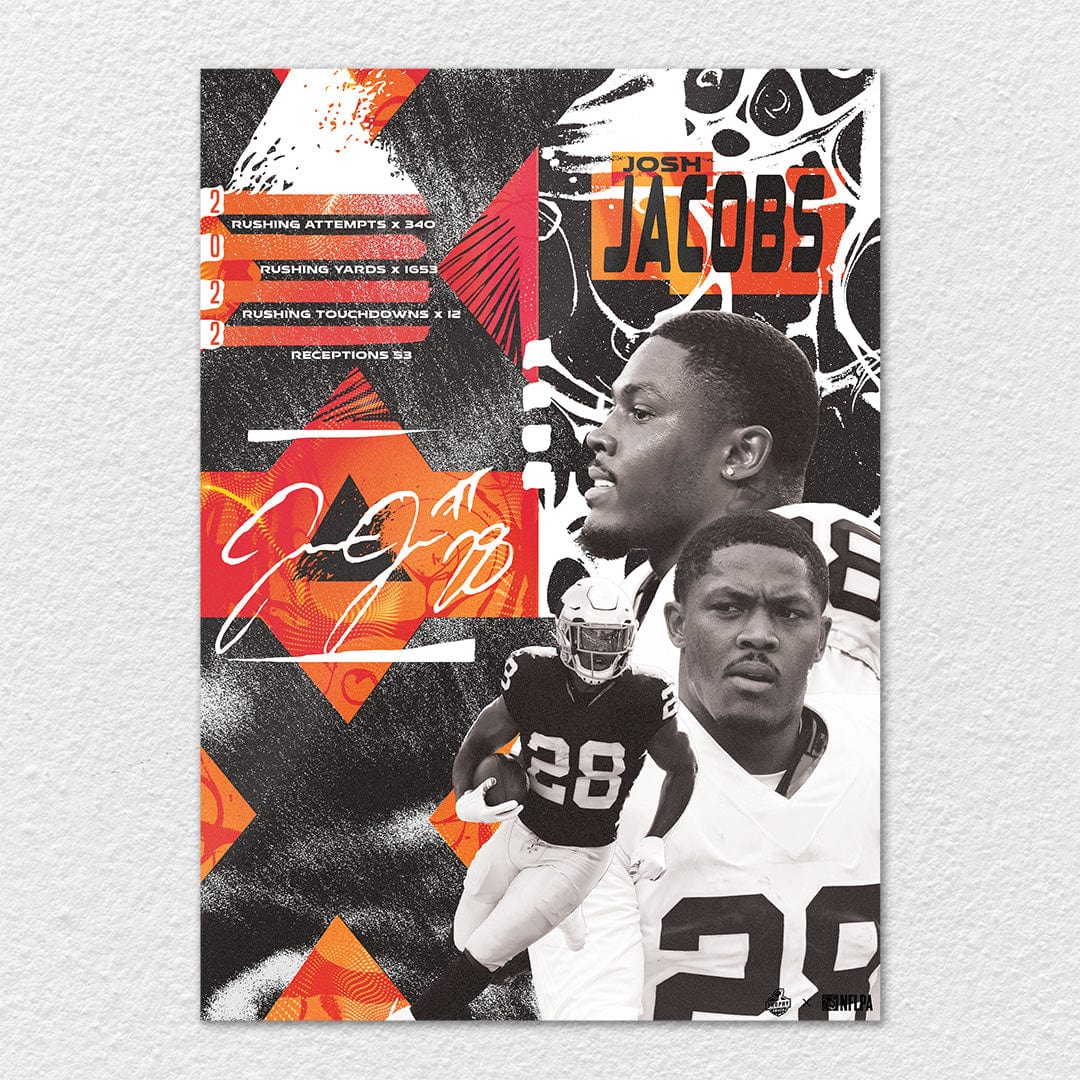 Josh Jacobs Signature Orange - Metal Wall Art - Image 6