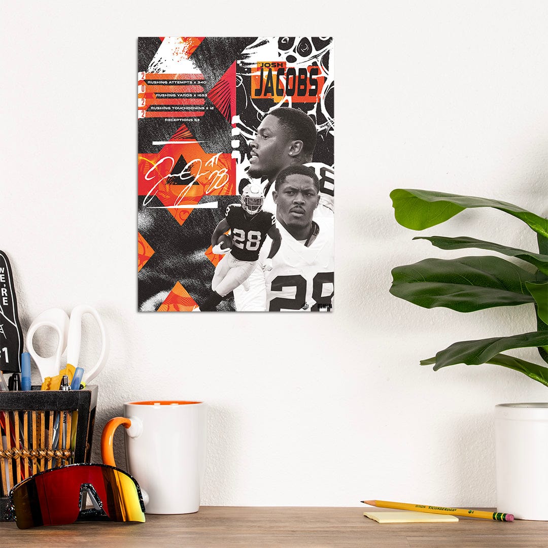 Josh Jacobs Signature Orange - Metal Wall Art - Image 7