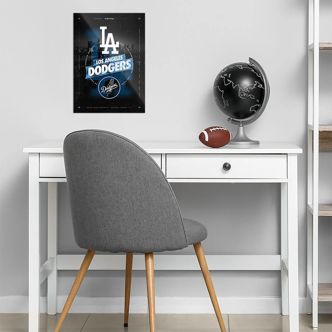 Los Angeles Dodgers City Skyline Stacked - MLB Metal Wall Art - Image 3