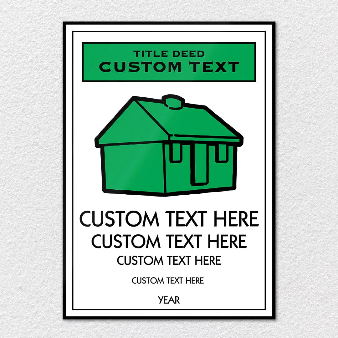 Monopoly Title Deed - Metal Wall Art - Image 6