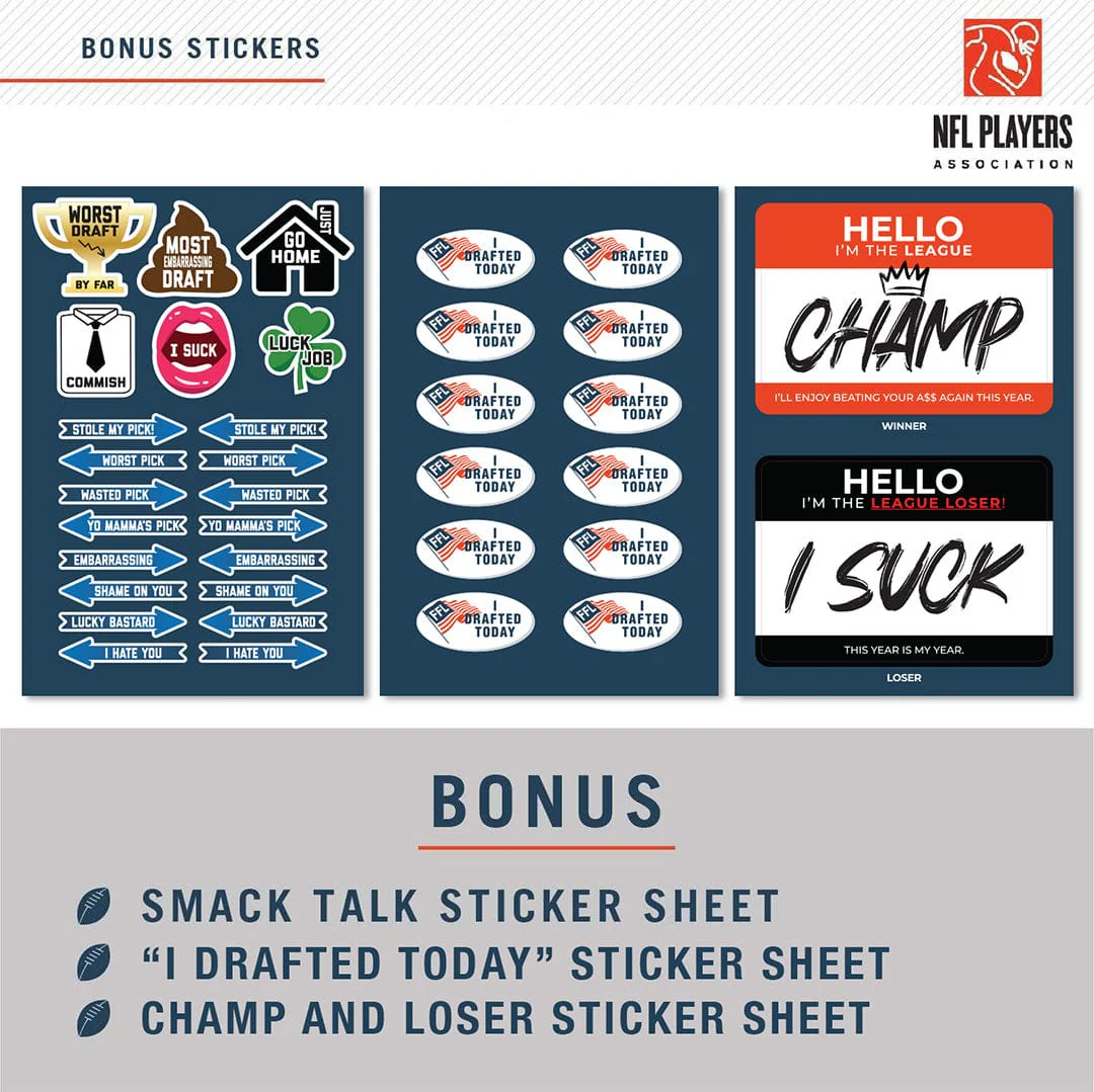2026 NFL Superstar Fantasy Football Draft Board Kit - 12, 10, 8 team - Image 12