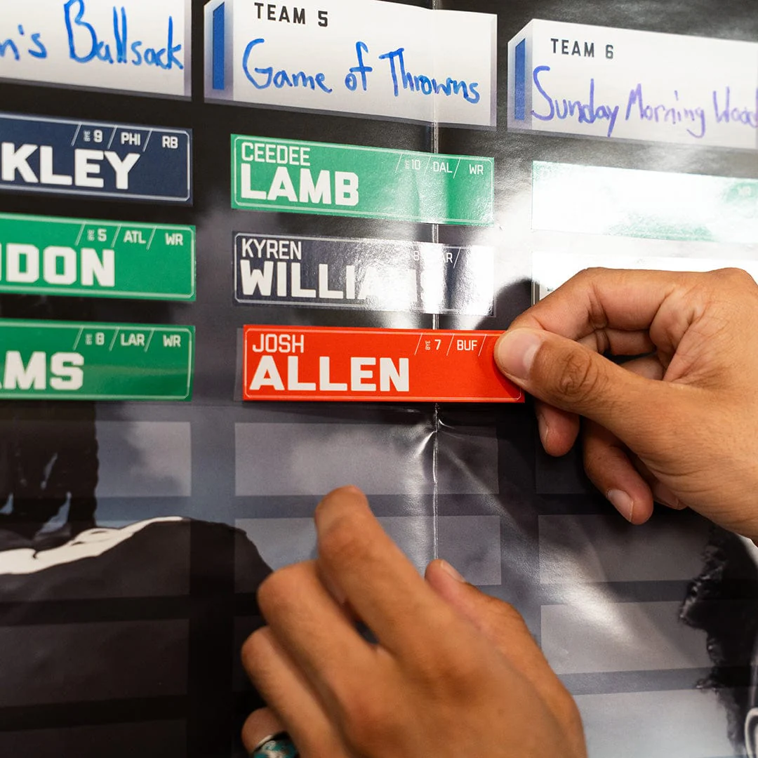 2026 NFL Superstar Fantasy Football Draft Board Kit - 12, 10, 8 team - Image 9
