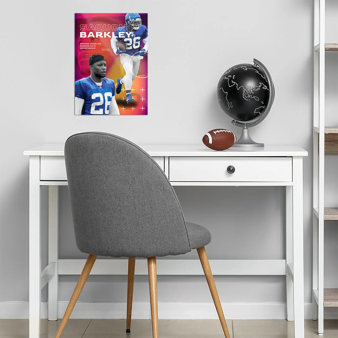Saquon Barkley Stats Run - Metal Wall Art - Image 3