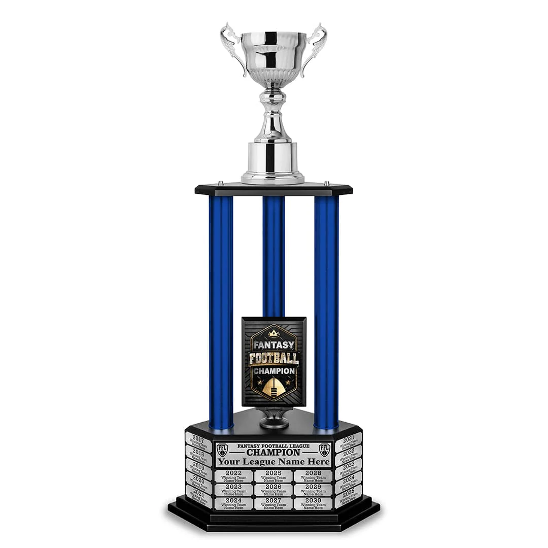 26"-56" Fantasy Football Perpetual Trophy - Silver Cup - Image 13