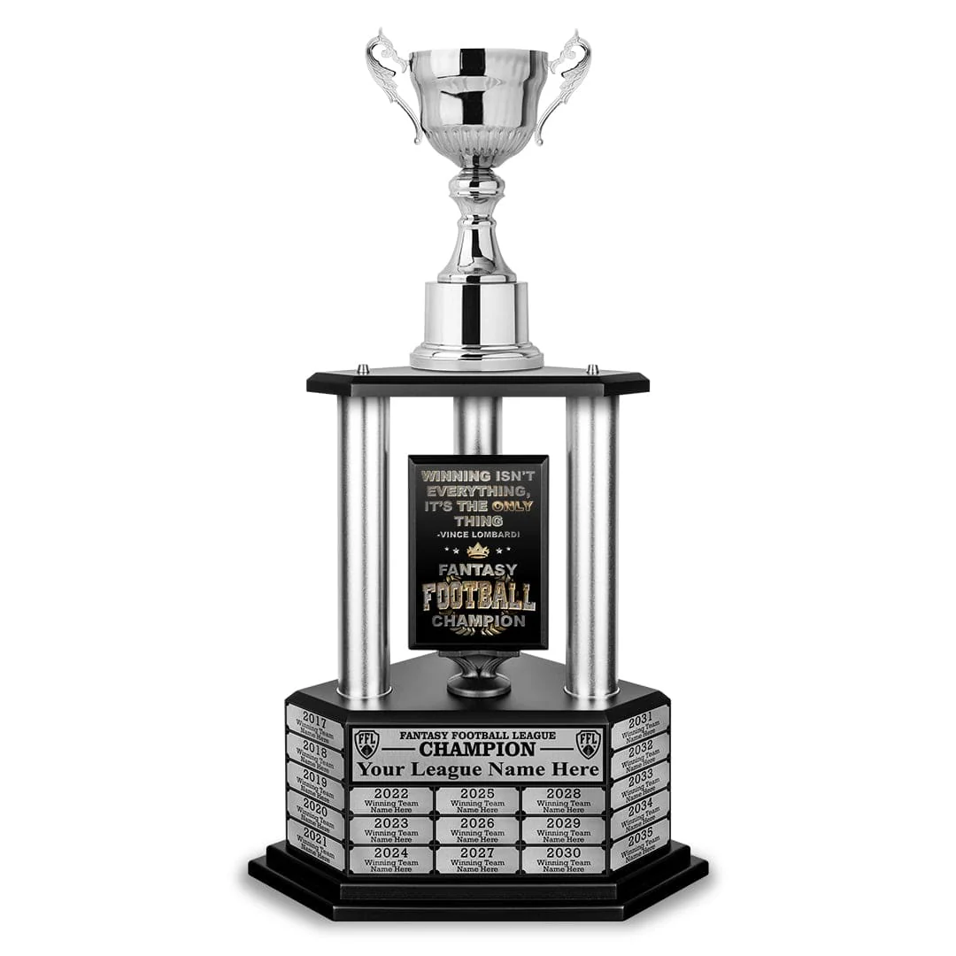 26"-56" Fantasy Football Perpetual Trophy - Silver Cup - Image 6