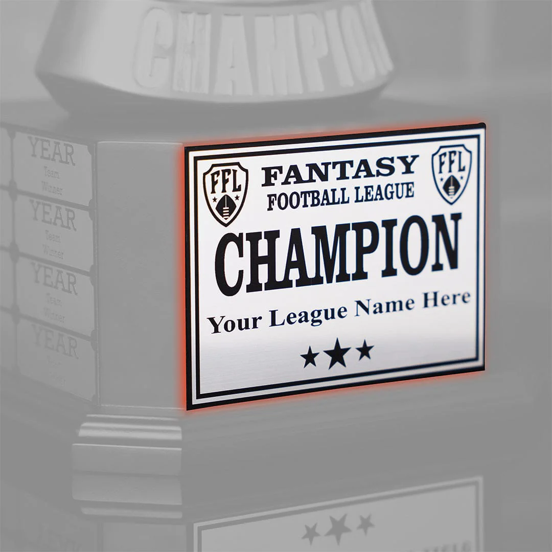 Square Base League Plate - Silver - Image 3