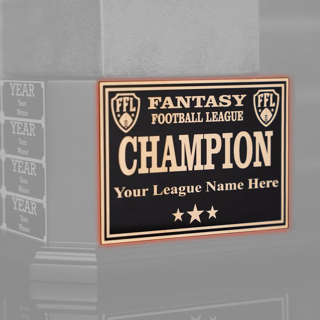 Square Base League Plate - Black/Gold - Image 3
