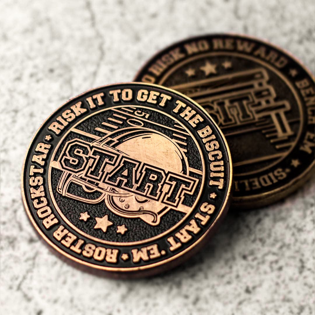 Start + Sit Fantasy Football Metal Coin - Image 5