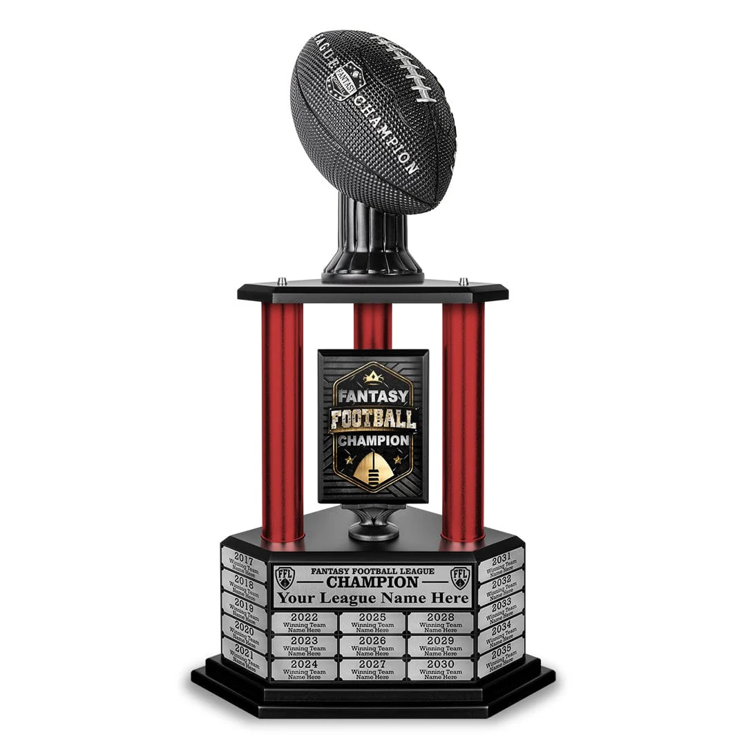 26"-56" Perpetual Fantasy Football Trophy - Black Football - Image 11