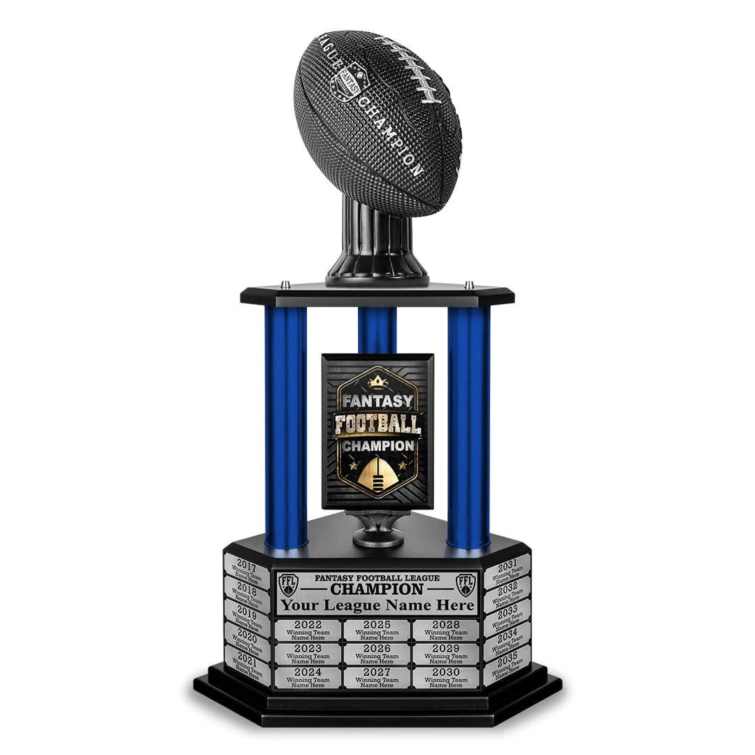26"-56" Perpetual Fantasy Football Trophy - Black Football - Image 12