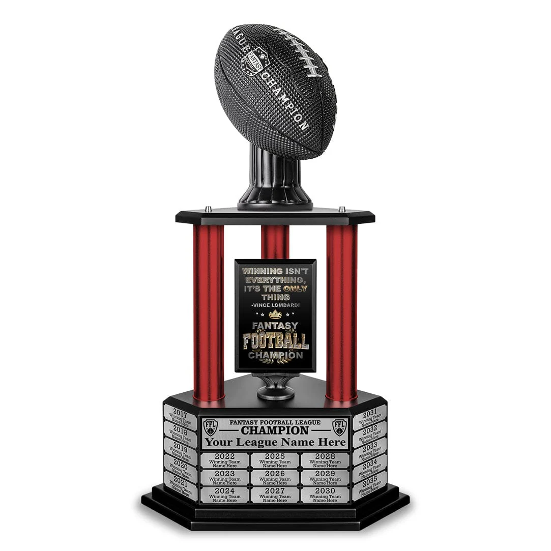 26"-56" Perpetual Fantasy Football Trophy - Black Football - Image 15