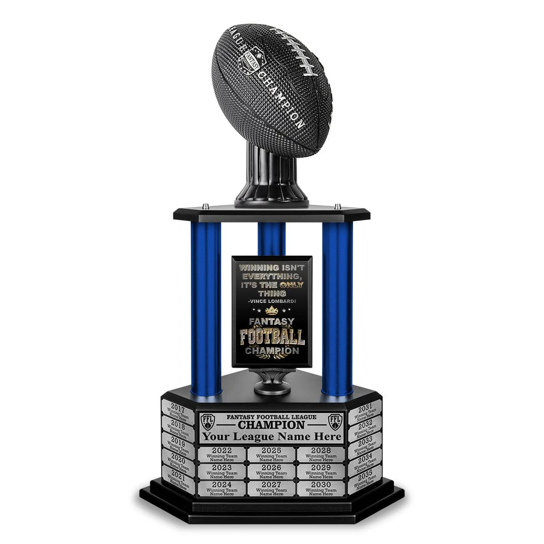 26"-56" Perpetual Fantasy Football Trophy - Black Football - Image 16