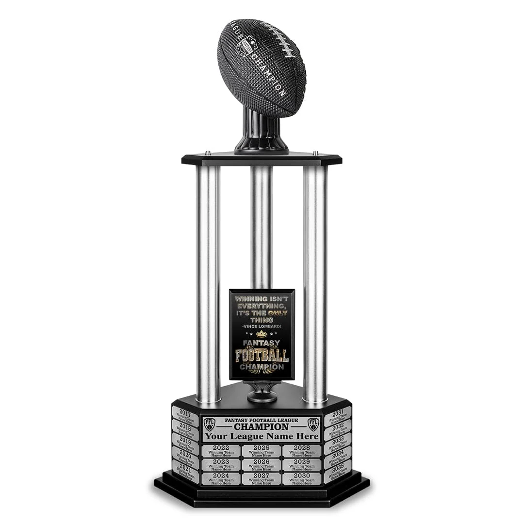 26"-56" Perpetual Fantasy Football Trophy - Black Football - Image 18