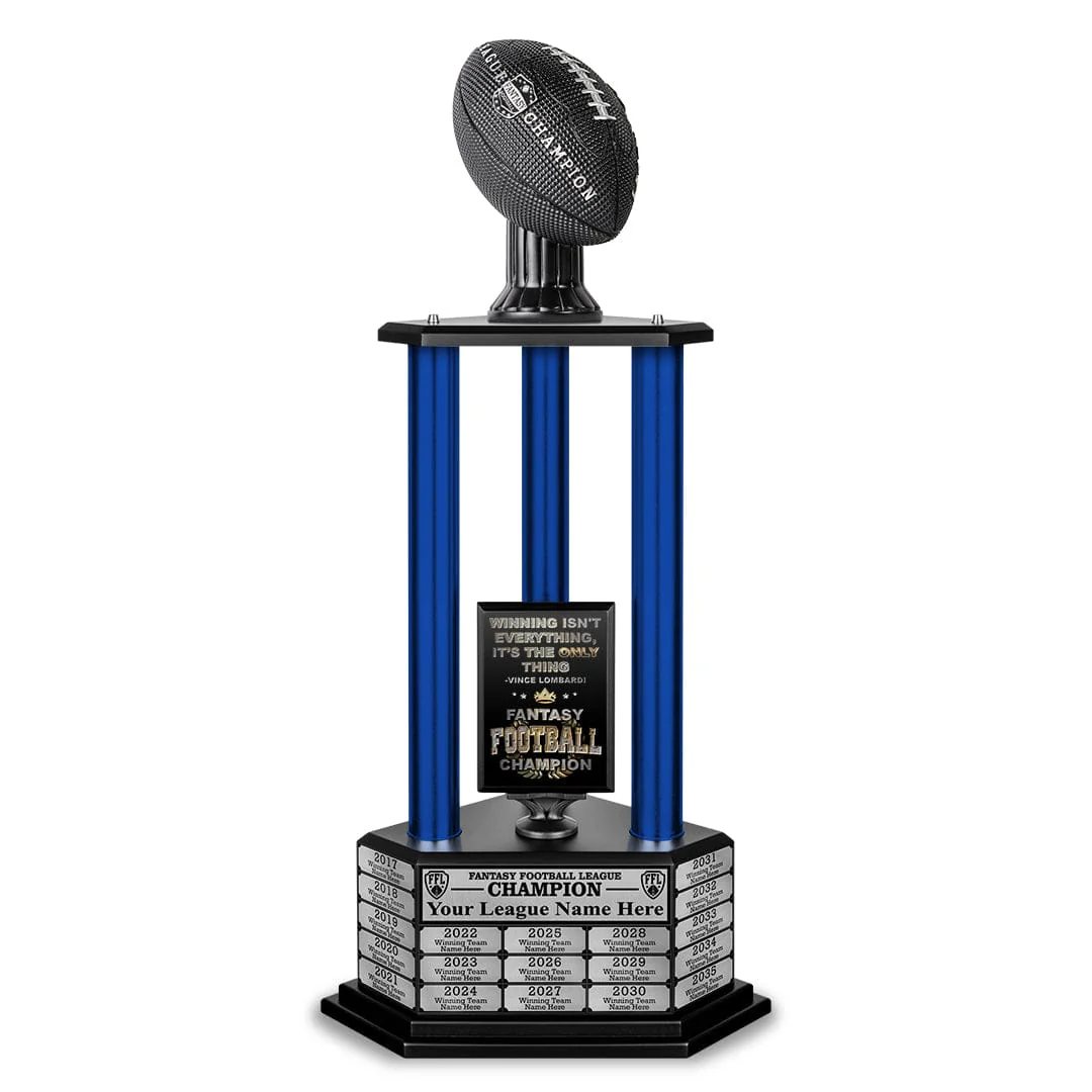 26"-56" Perpetual Fantasy Football Trophy - Black Football - Image 19