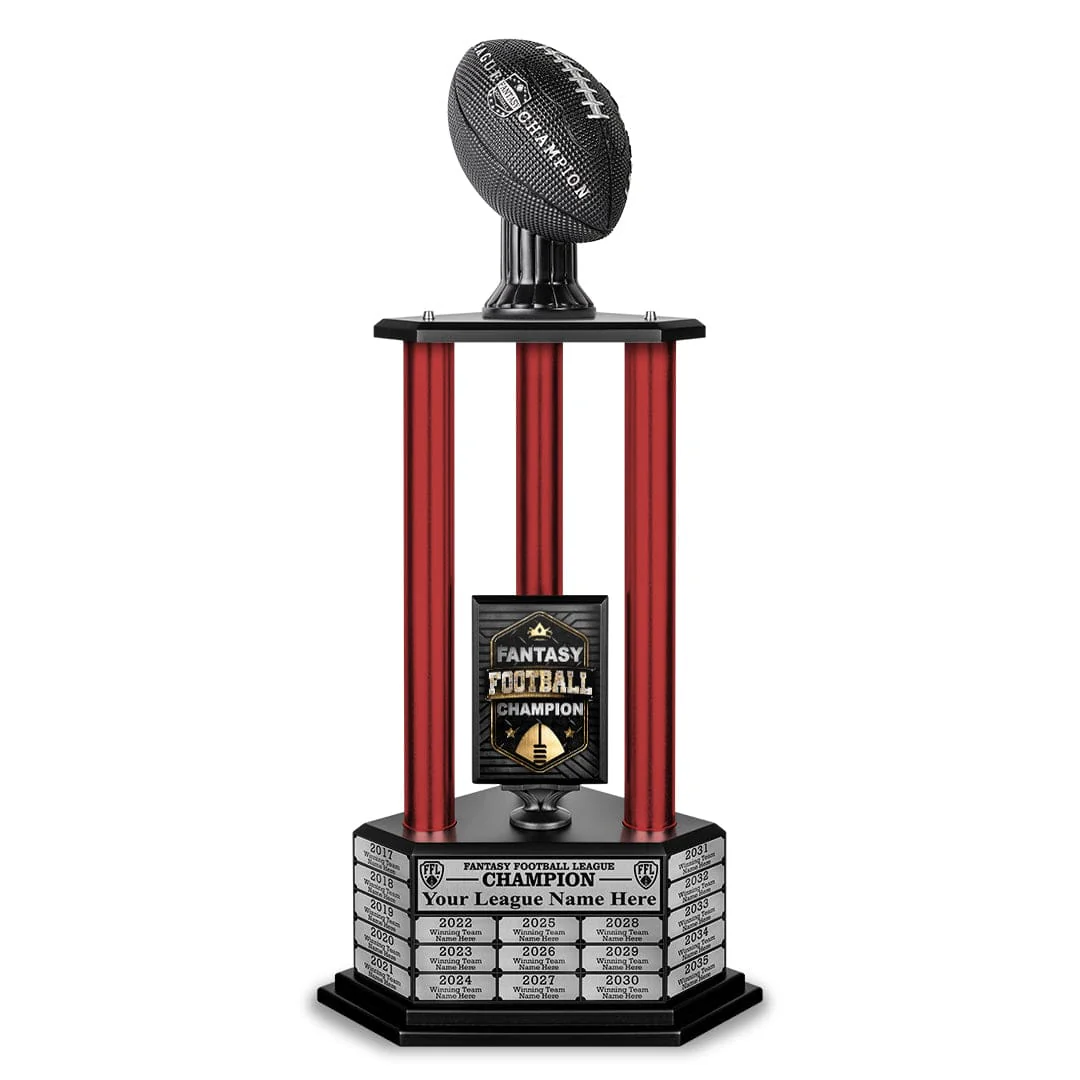 26"-56" Perpetual Fantasy Football Trophy - Black Football - Image 20