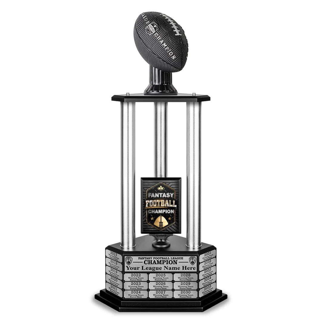 26"-56" Perpetual Fantasy Football Trophy - Black Football - Image 22