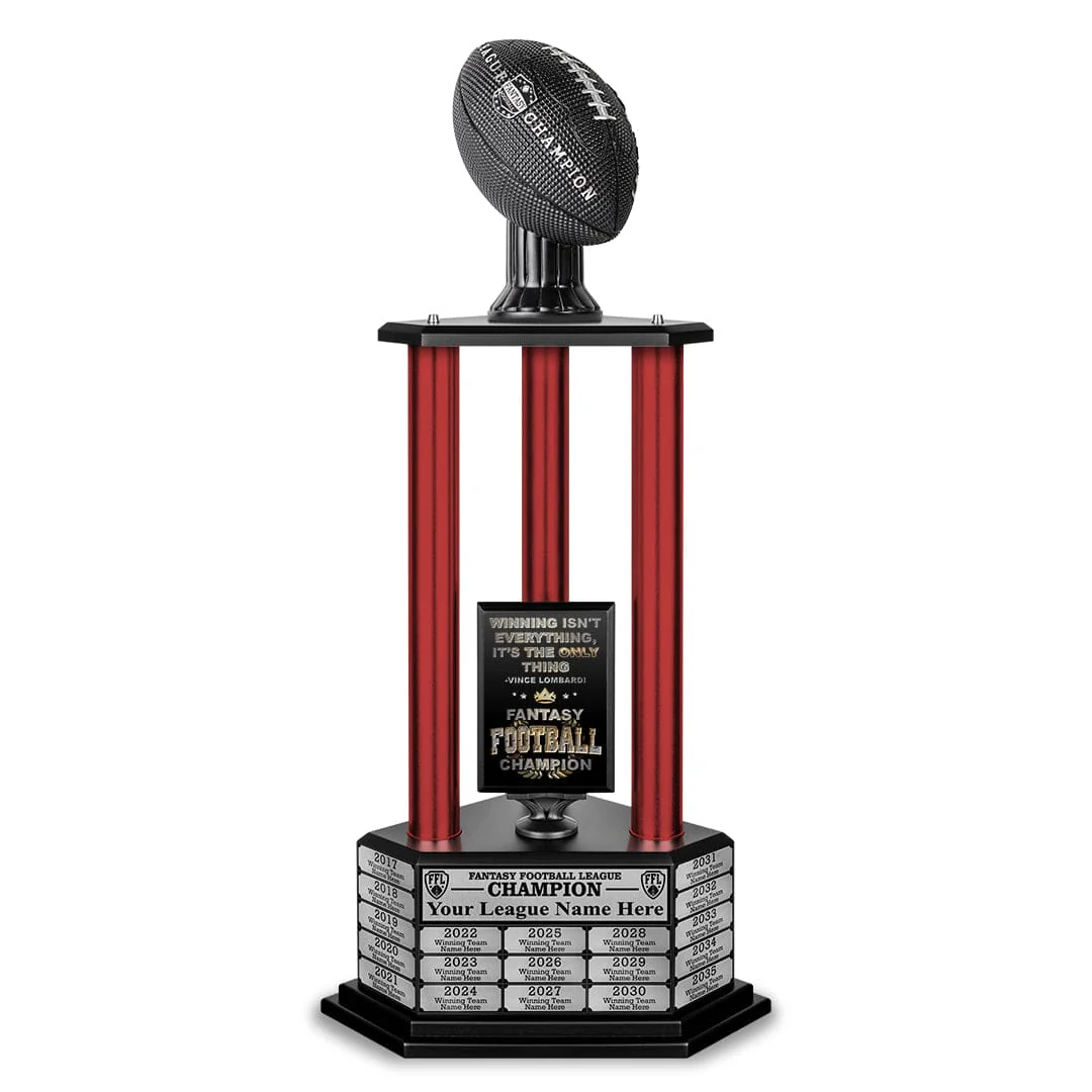 26"-56" Perpetual Fantasy Football Trophy - Black Football - Image 23
