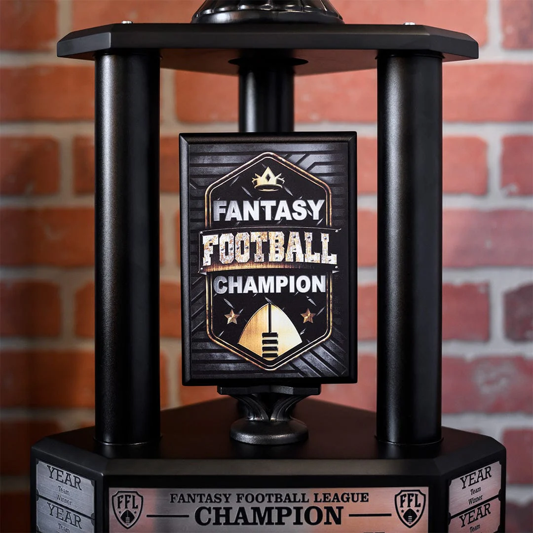 26"-56" Perpetual Fantasy Football Trophy - Black Football - Image 4