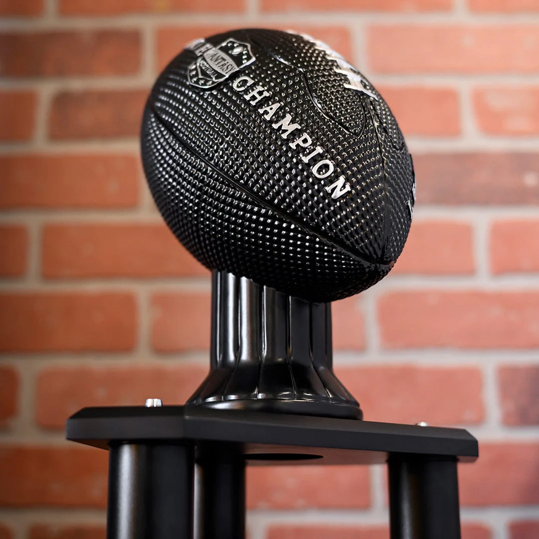 26"-56" Perpetual Fantasy Football Trophy - Black Football - Image 8