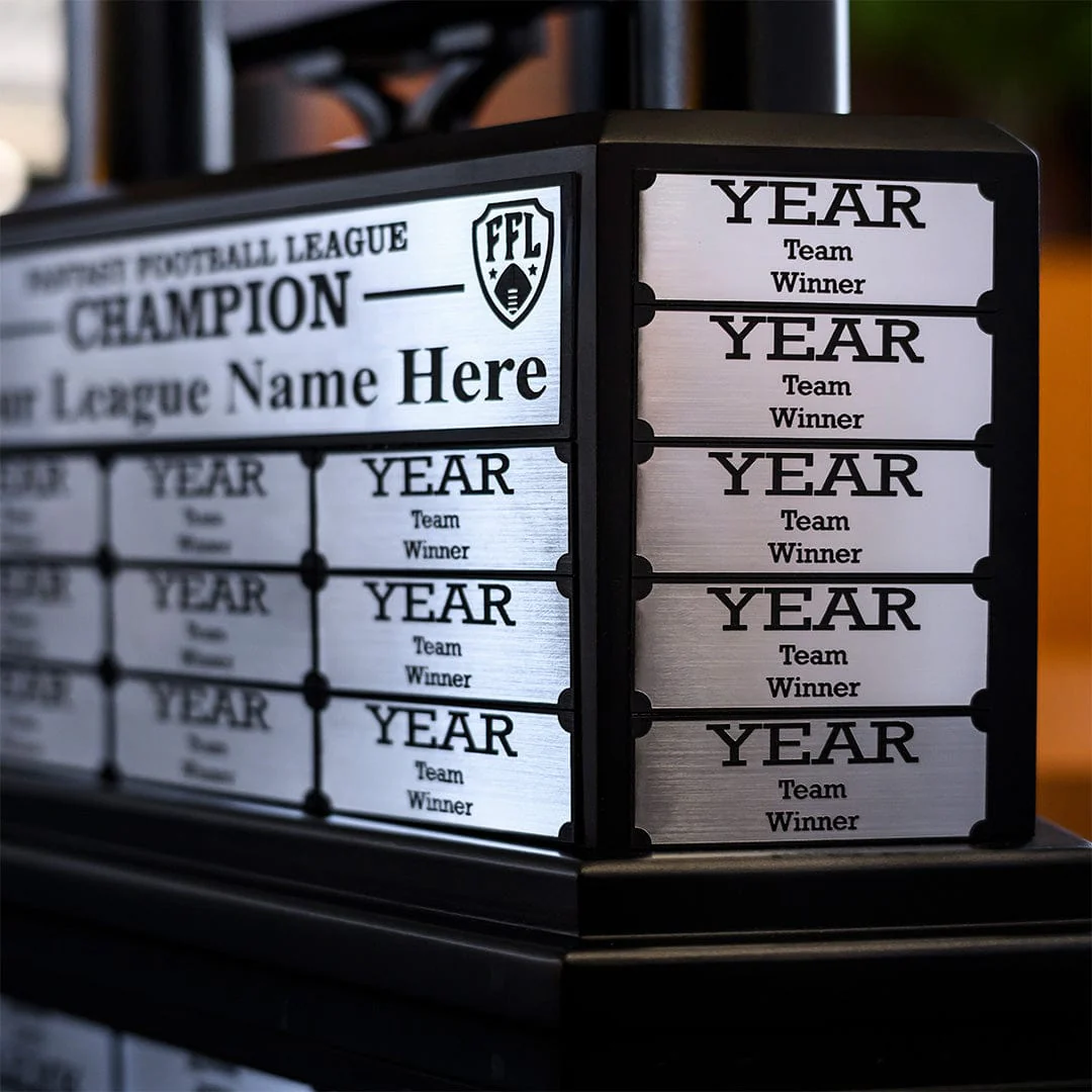 26"-56" Perpetual Fantasy Football Trophy - Silver Football - Image 10