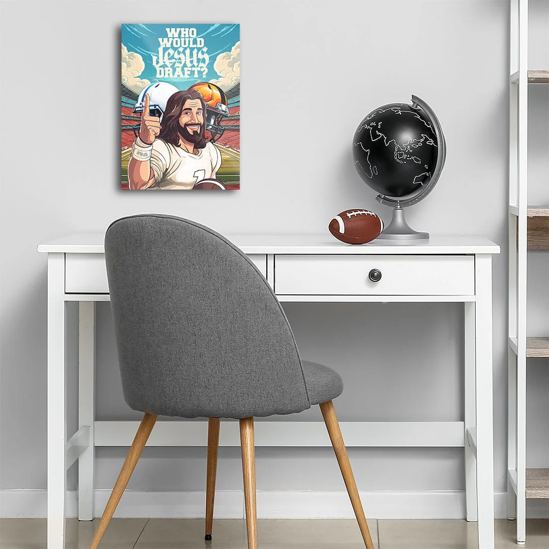 Who Would Jesus Draft Helmets - Metal Wall Art - Image 6